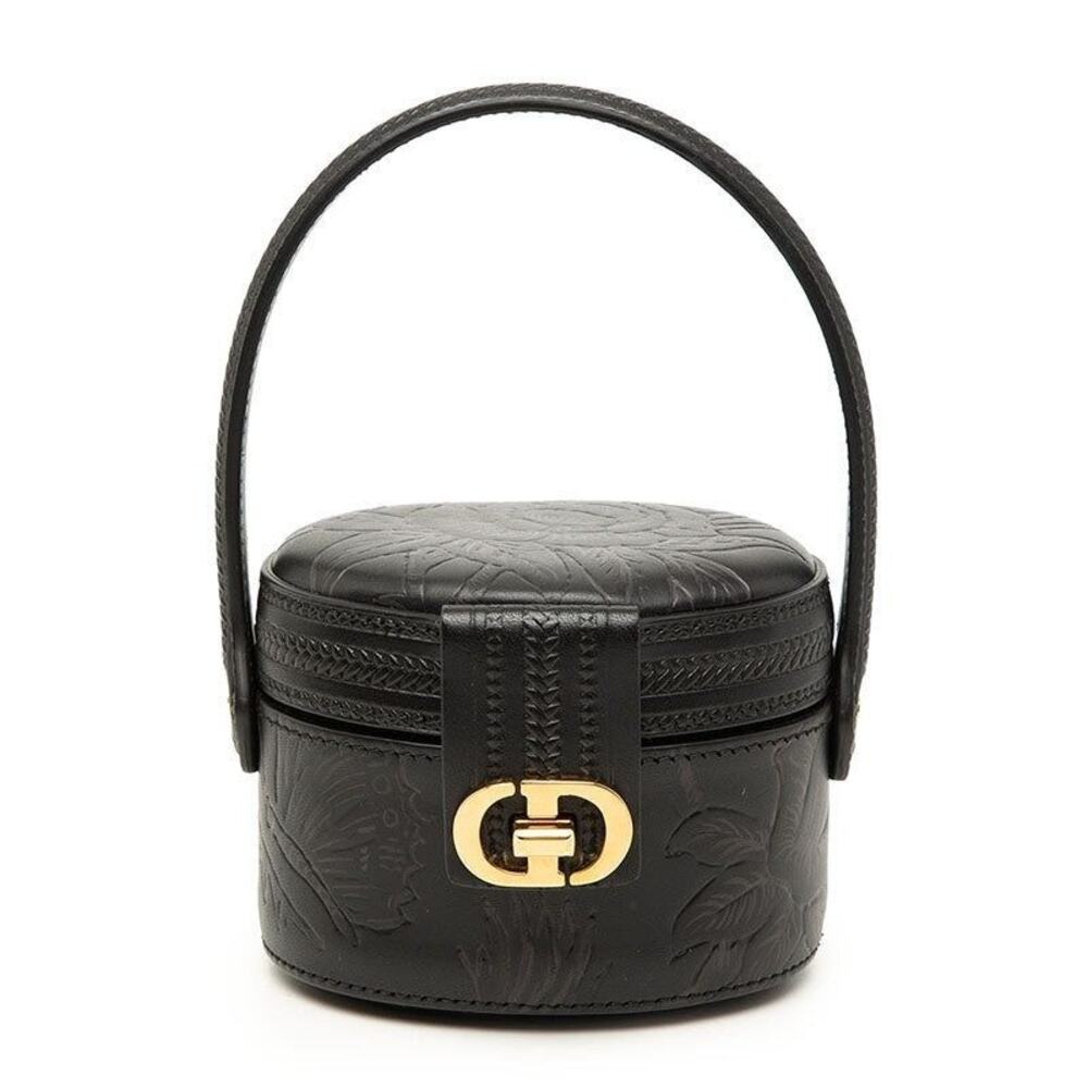 Dior CD Logo Vanity Bag Mini Black Leather